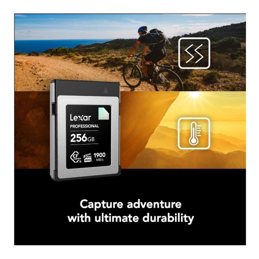 Lexar PROFESSIONAL 256GB CF V 1900 rigpr 400 MB/s /  Capture adventure with ultimate durability