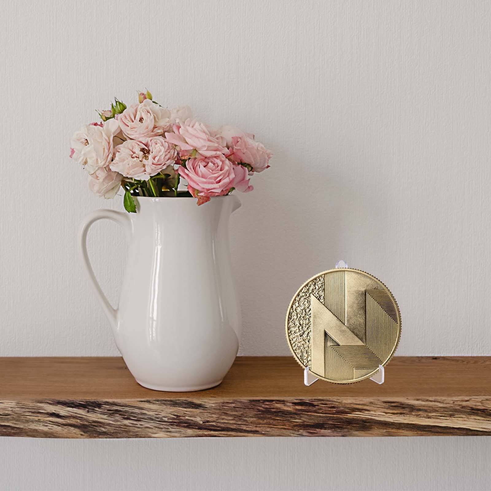 Alt View 6. Unique Bargains - 20pcs Card Display Stand, 3.4" Clear Plastic Easel Stands Mini Picture Coin Display Easel Holder for Grade Card.