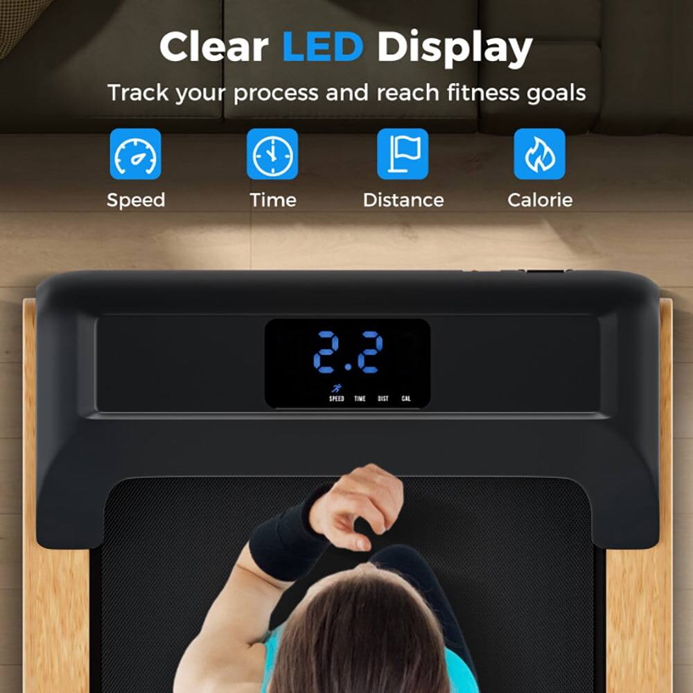 Clear LED Display  
Track your process and reach fitness goals  
Speed Time Distance Calorie  
2.2  
SPD TME DST CH