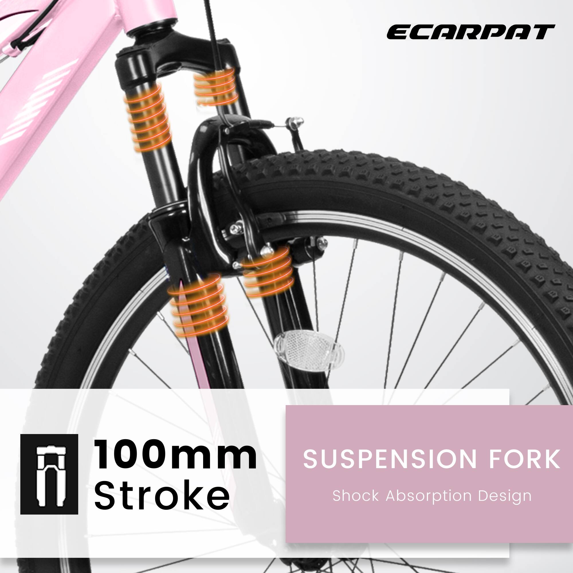ECARPAT  
100mm Suspension Fork  
Stroke Shock Absorption Design