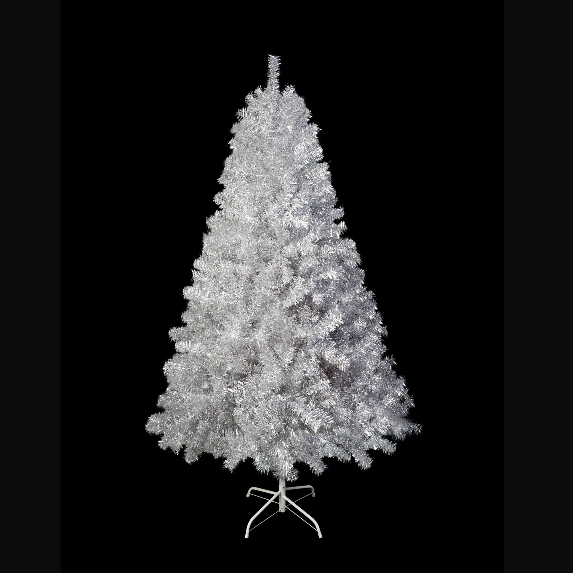Alt View 6. BreeBe - 6FT Sliver Pre-Lit Artificial Christmas Tree - Silver.