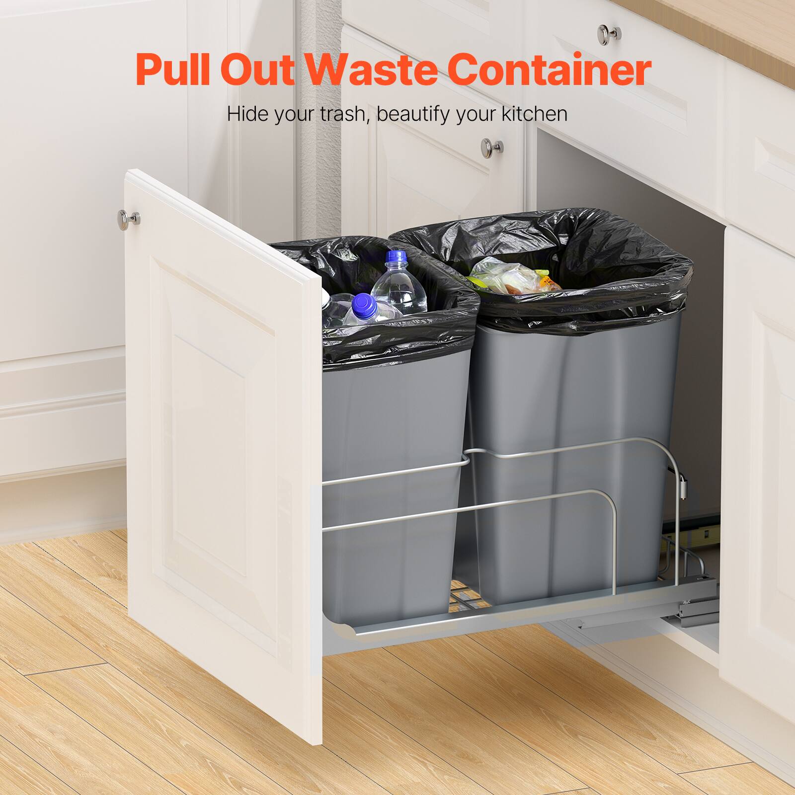 Pull Out Waste Container  
Hide your trash, beautify your kitchen