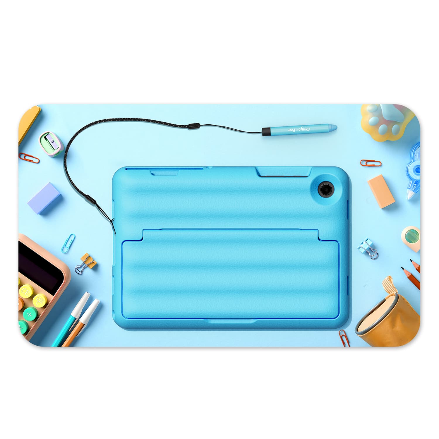 Alt View 12. Samsung - Galaxy Tab A9+ Kids Edition 11" 64GB with Puffy Cover - Wi-Fi - Blue.