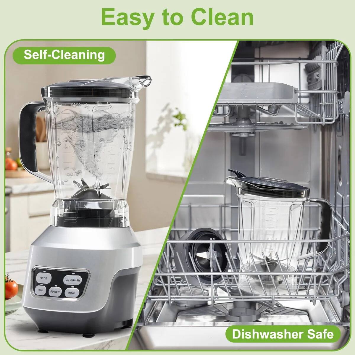 Easy to Clean

Self-Cleaning

Dishwasher Safe