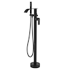 Front. Boyel Living - Black Bathtub Faucet Dual Function 360 Degrees Rotatable 1.5m SUS304 Hose Single Handle - Matte Black.