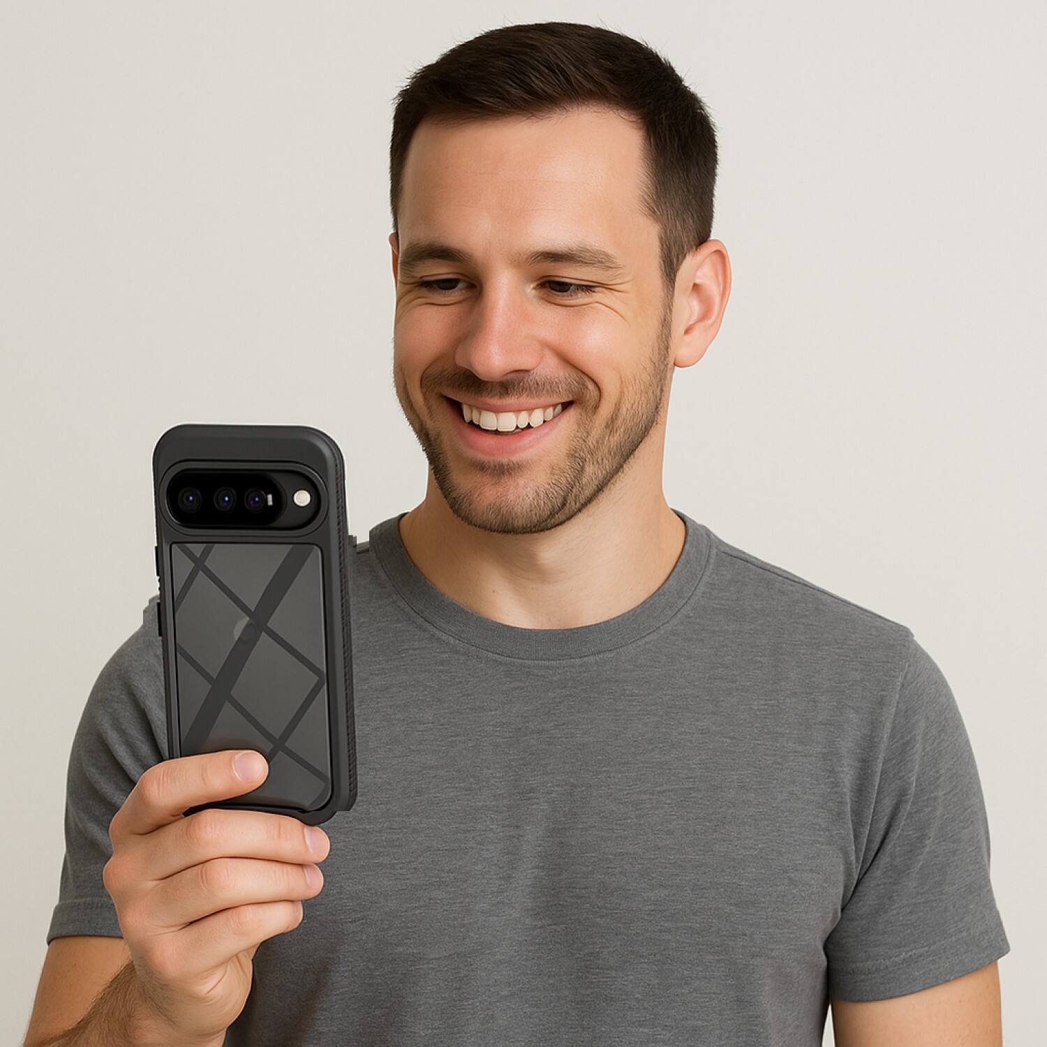 Alt View 5. SaharaCase - Raider Series Grip Case for Google Pixel 10 Pro XL - Scorpion Black - Black.