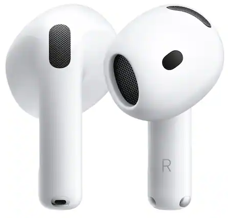Front. Apple - AirPods 5 True Wireless Active Noise Cancelling Earbuds with Wireless Charging Case - White.