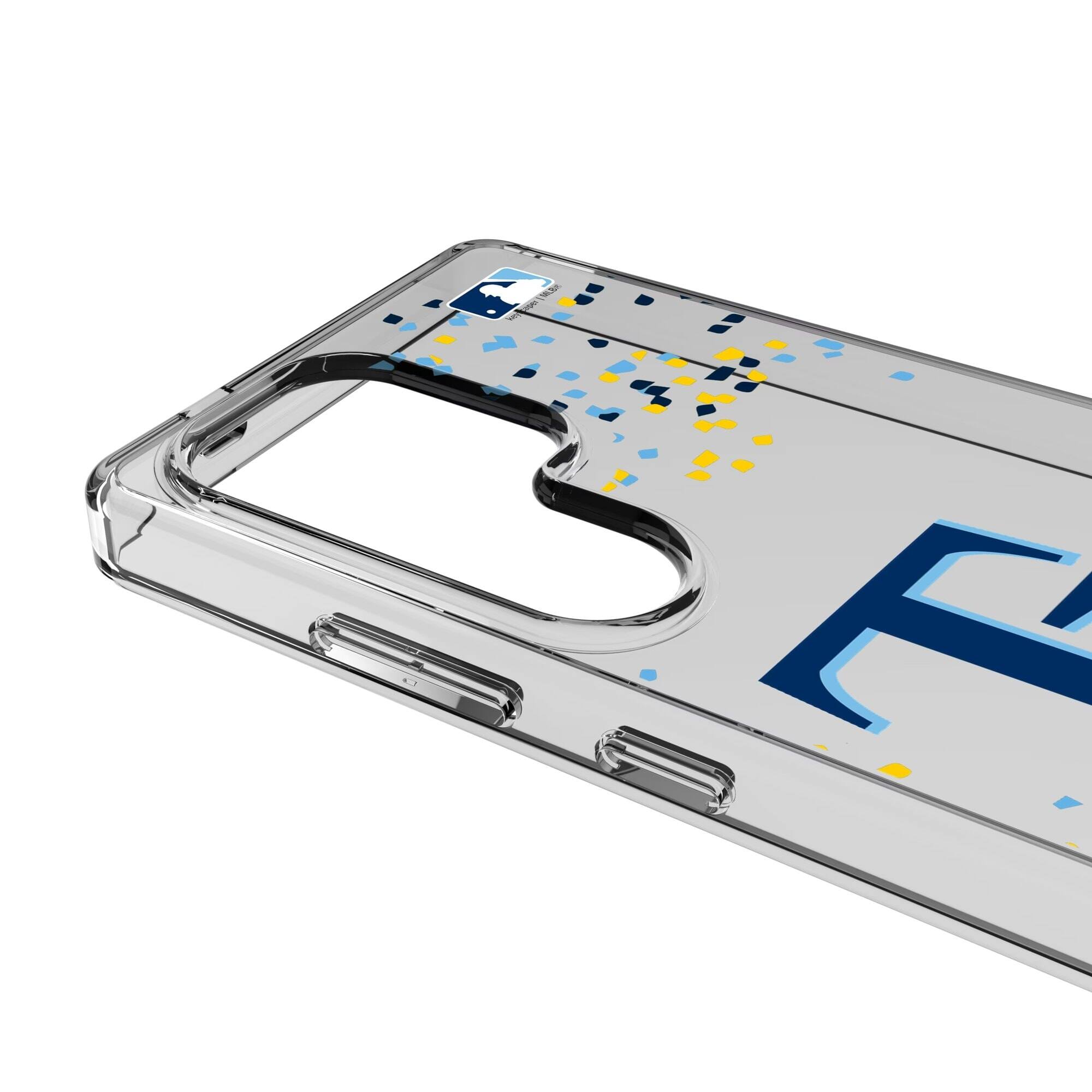 Alt View 2. Keyscaper - Tampa Bay Rays Galaxy S8 Confetti Design Clear Case - S23 Ultra - Multicolor.