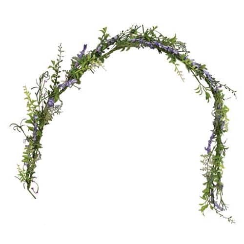 BreeBe - *Lakeside Iris Garland - Green, Purple