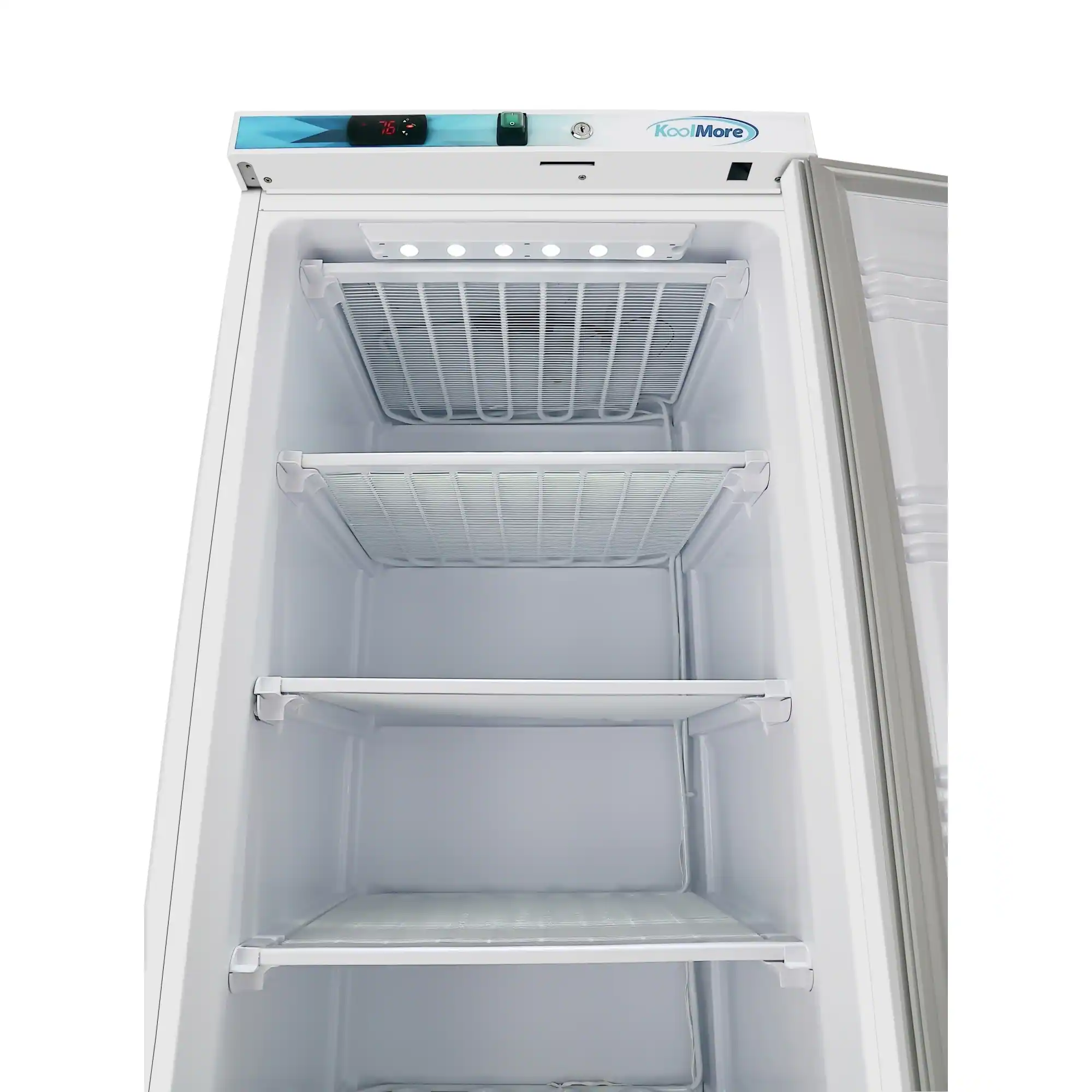 Alt View 4. Koolmore - 12 Cu. ft. Commercial Reach in Freezer in White Manual Defrost (KM-FMD12WH) - White.