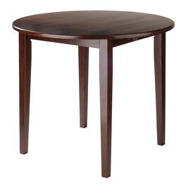 Winsome Wood - Clayton Round Drop Leaf Dining Table - Walnut
