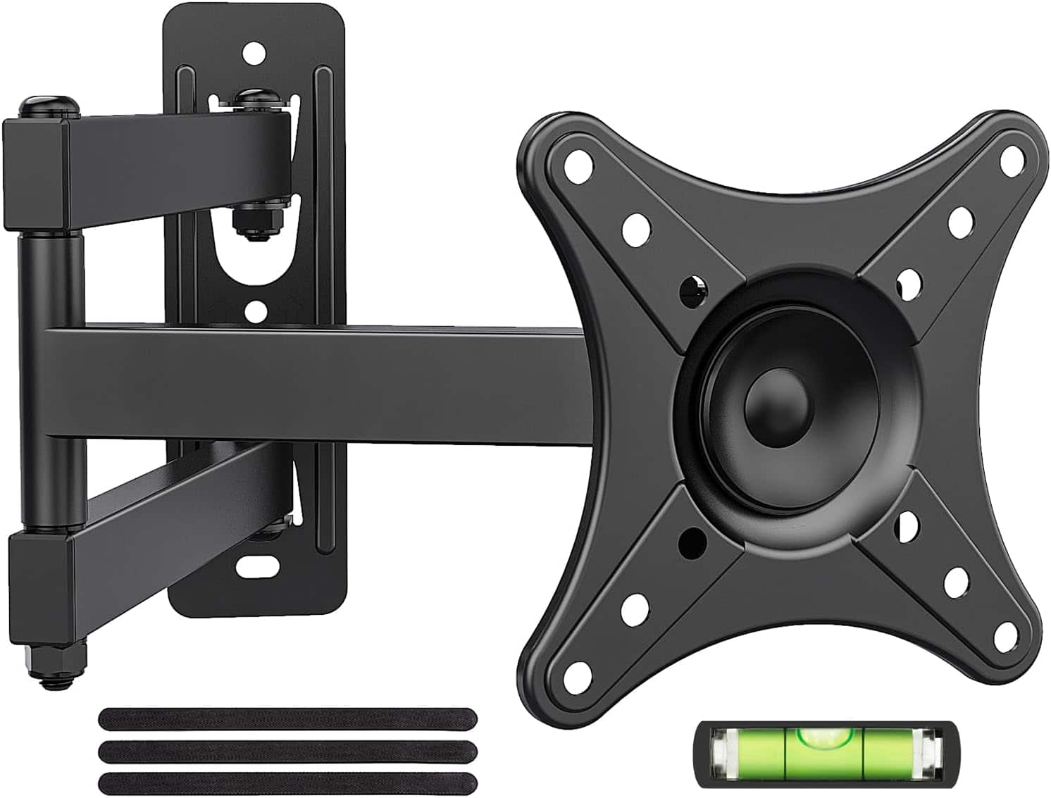 FINEAK - Full Motion TV Wall Mount Corner Bracket for 13-32 inch TVs - Black