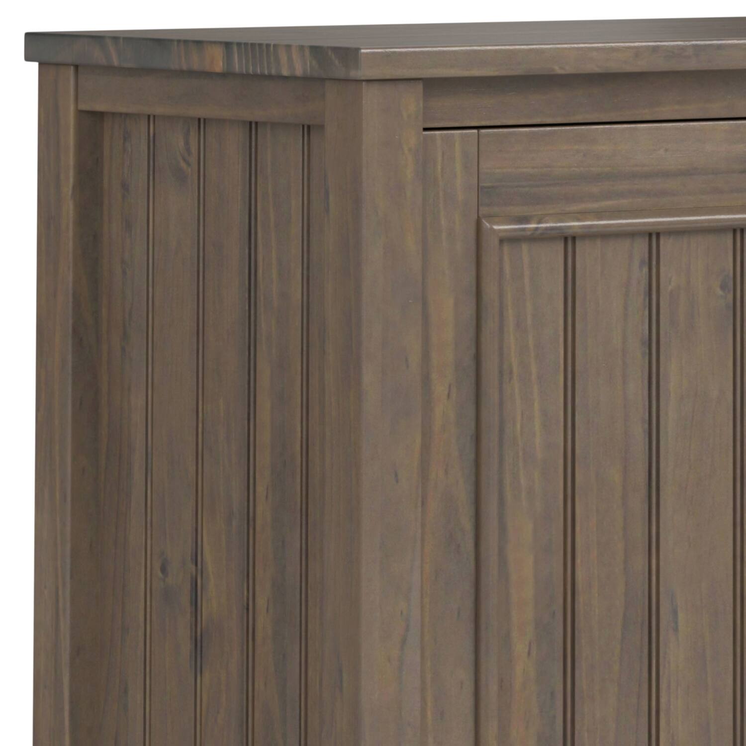 Alt View 3. Simpli Home - Lev 32 inch Storage Cabinet (Set of 2) - Smoky Brown.