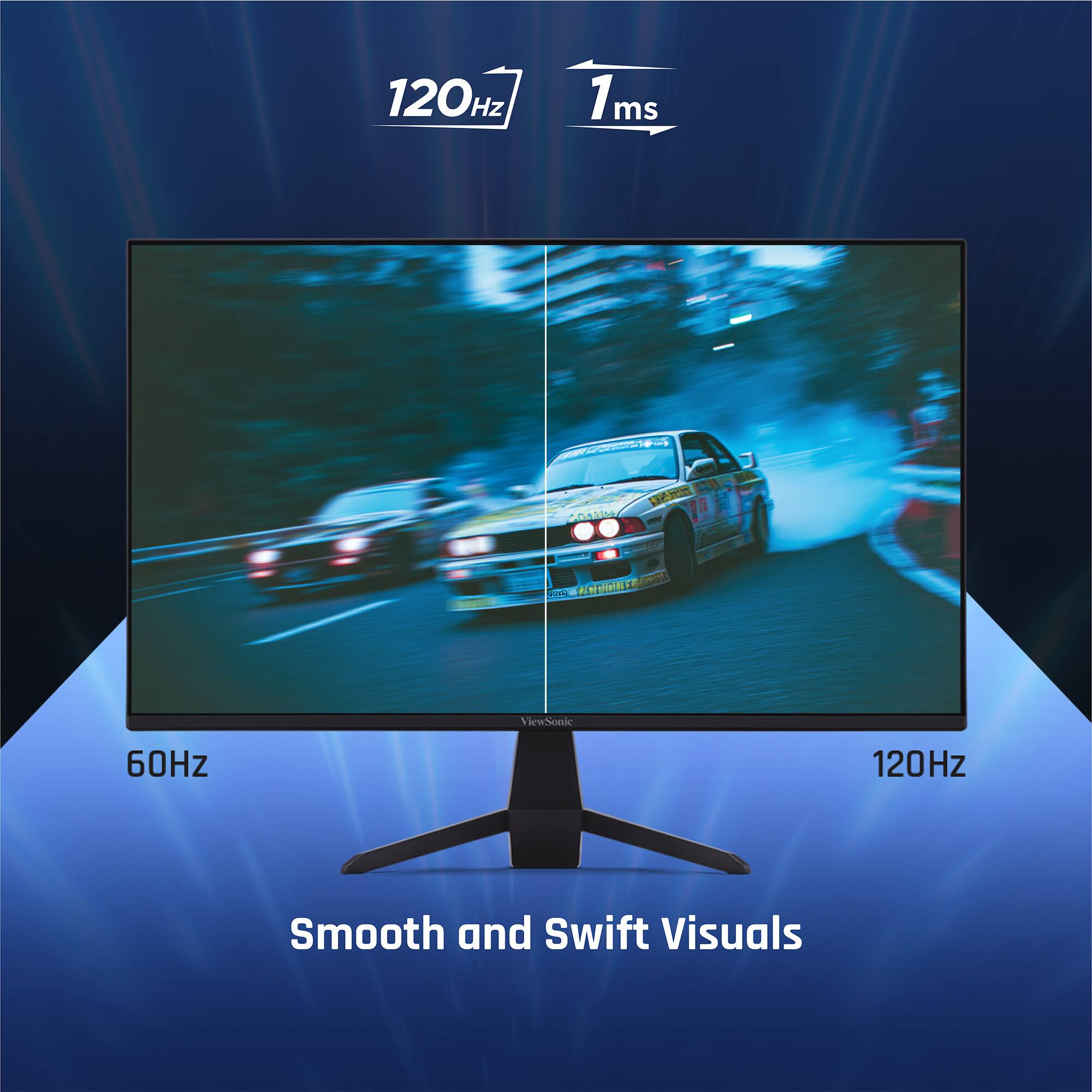 120Hz 1ms 1 ms SOA WMEL PE Cyni Ked ViewSonic 60Hz 120Hz Smooth and Swift Visuals