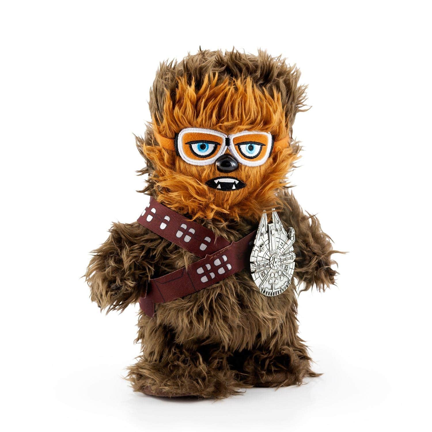 "Star Wars - Chewbacca Interactive Walk N' Roar | Moves & Makes Noise | 12"" Plush w/ Millennium Falcon Pin - Brown" price history on PriceWatchPro