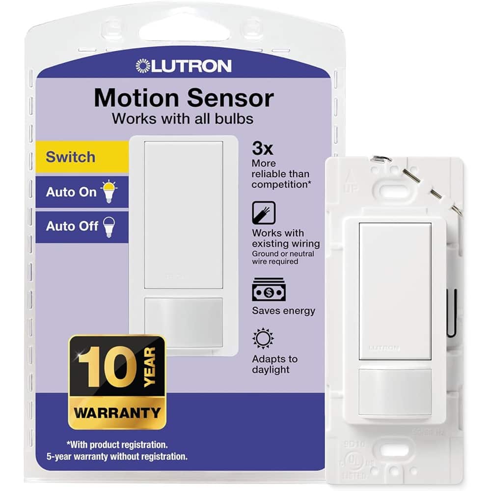 ACJPR - Maestro Motion Sensor Light Switch – Single-Pole - White