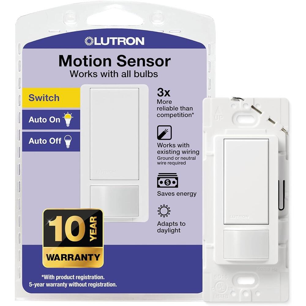 ACJPR - Maestro Motion Sensor Light Switch – Single-Pole - White