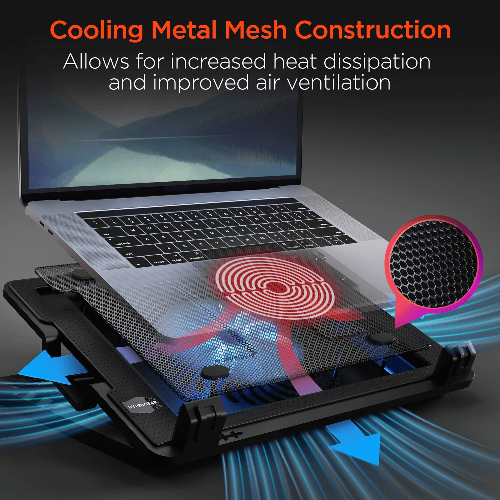 Cooling Metal Mesh Construction Allows for increased heat dissipation and improved air ventilation.