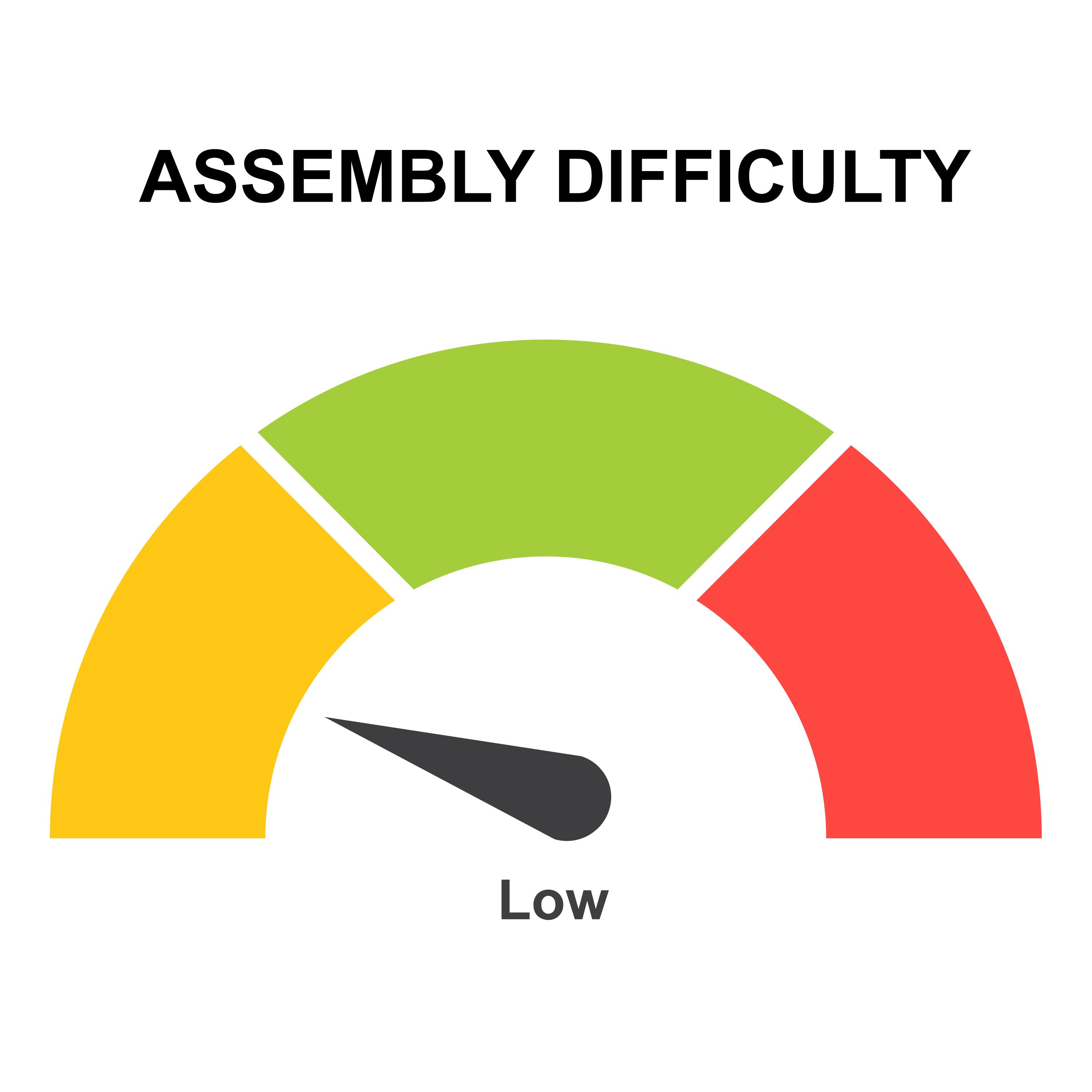 ASSEMBLY DIFFICULTY
Low