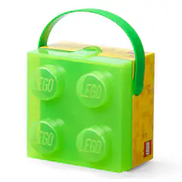 Room Copenhagen - LEGO Storage Case/Lunch Box with Handle - Translucent Green