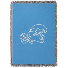 Chad & Jake - Tulane Green Wave Woven Blanket - Blue