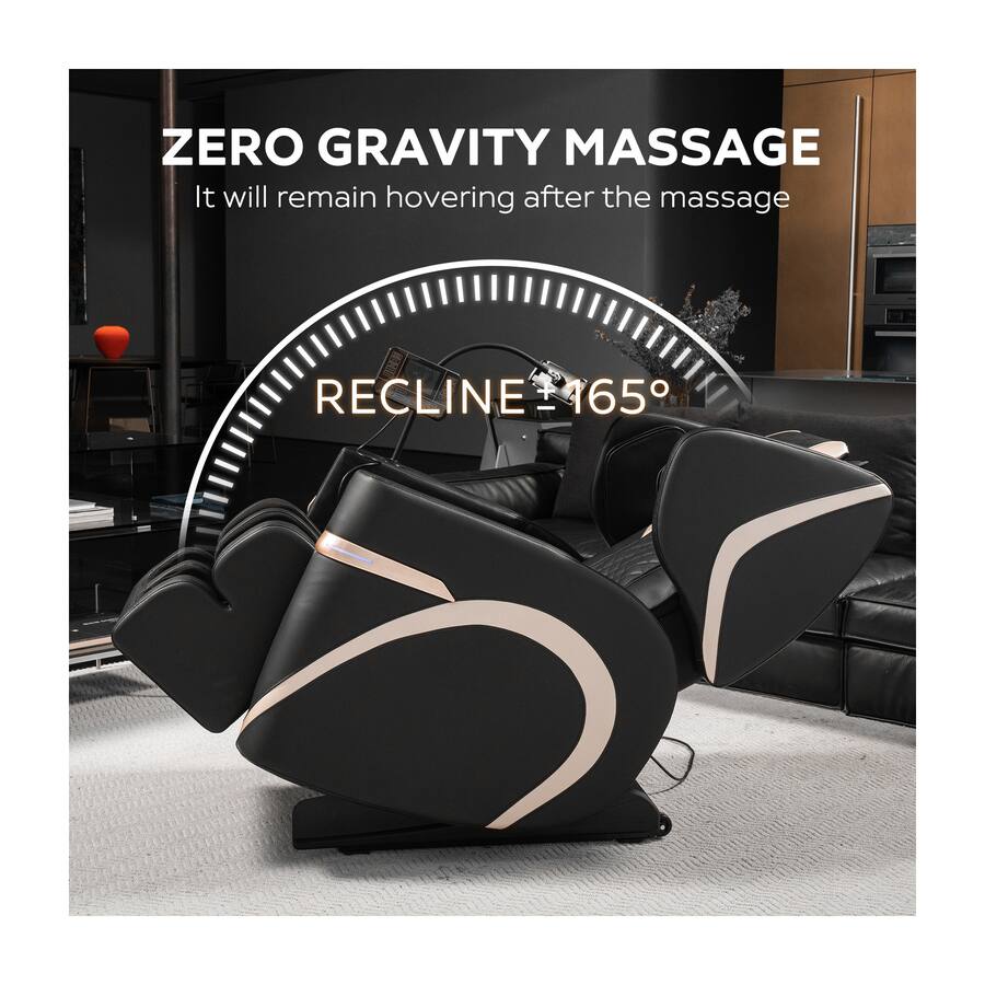 Gravity Rol Boyel Living Full Body Zero Gravity Massage Chair with Massage Heat Air ...