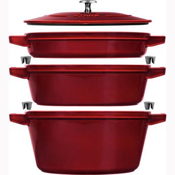 Staub 4 Piece Cast Iron Stackable Set