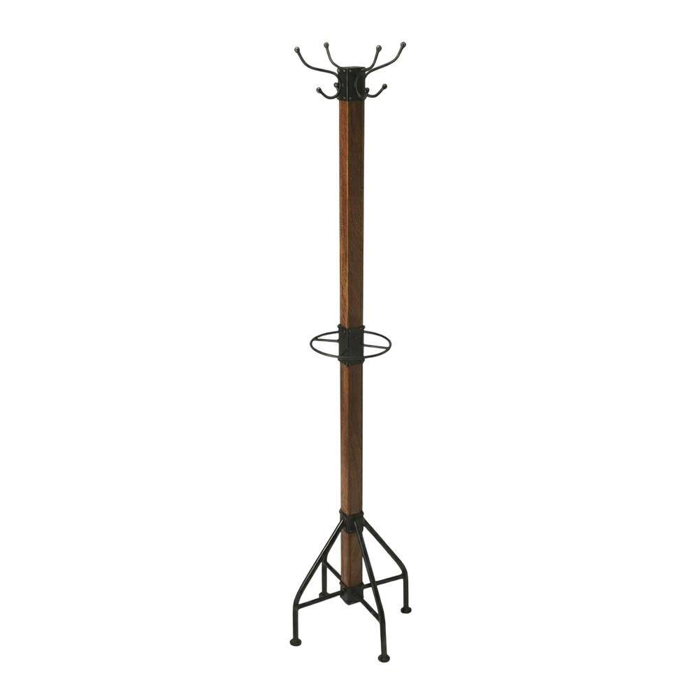 Alt View 2. Starlight Canyon Home - Industrial Floor Stand Coat Rack, Rustic Coat Tree for Entryway Hallway - Multi-Color.