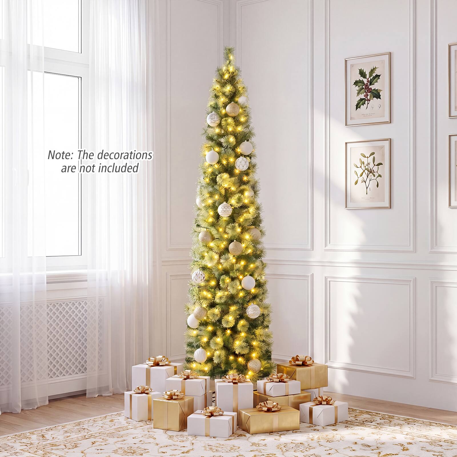 Note: The decorations are not included