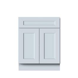 Boyel Living - 27in.W BASE CABINET Fully assembled Cabinet With One Rubberwood Drawer and Two MDF Doors Recessed Panel Shaker - Gray
