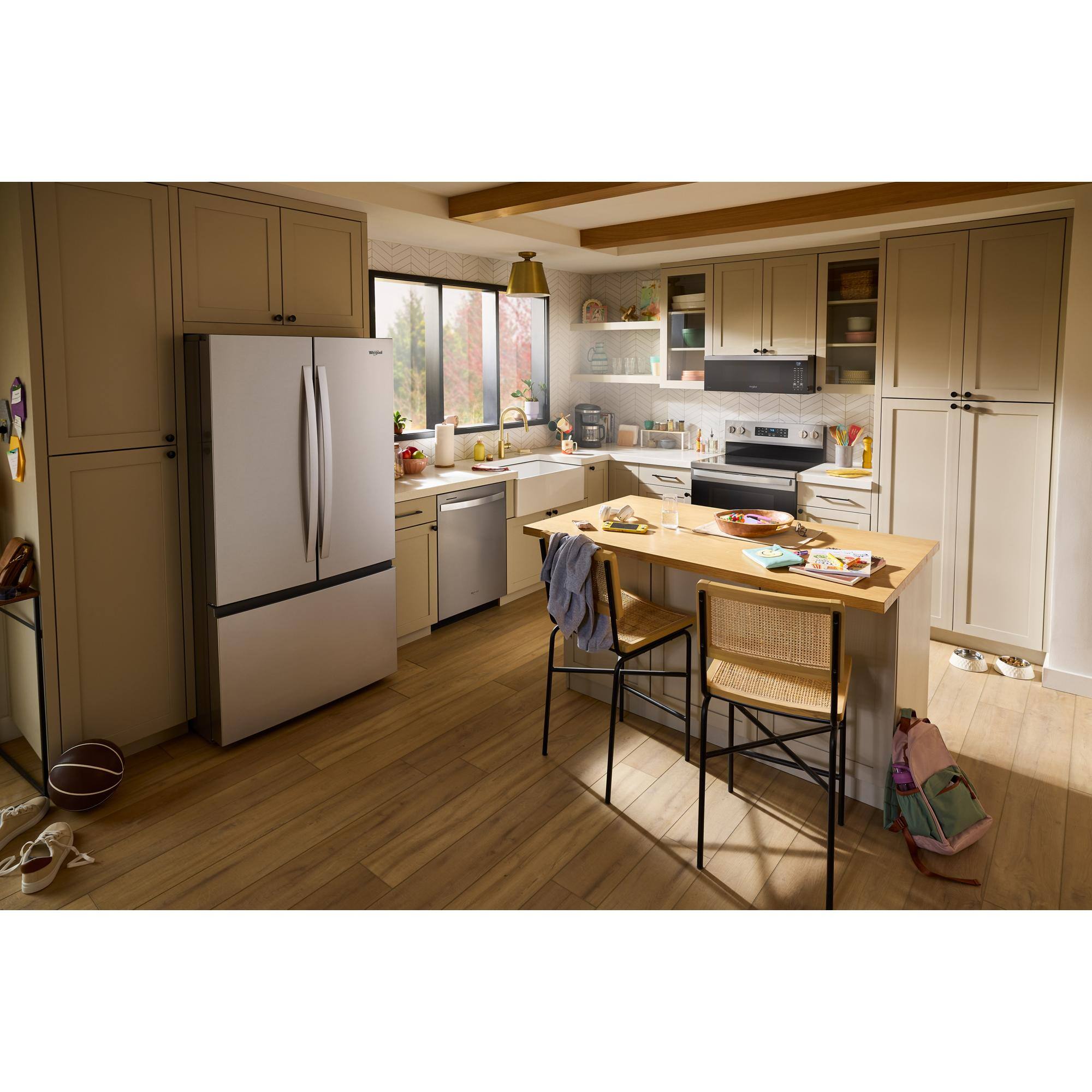 Alt View 8. Whirlpool - 31 Cu.Ft. French Door Refrigerator with Ice Maker and Family-Sized Capacity - Black.