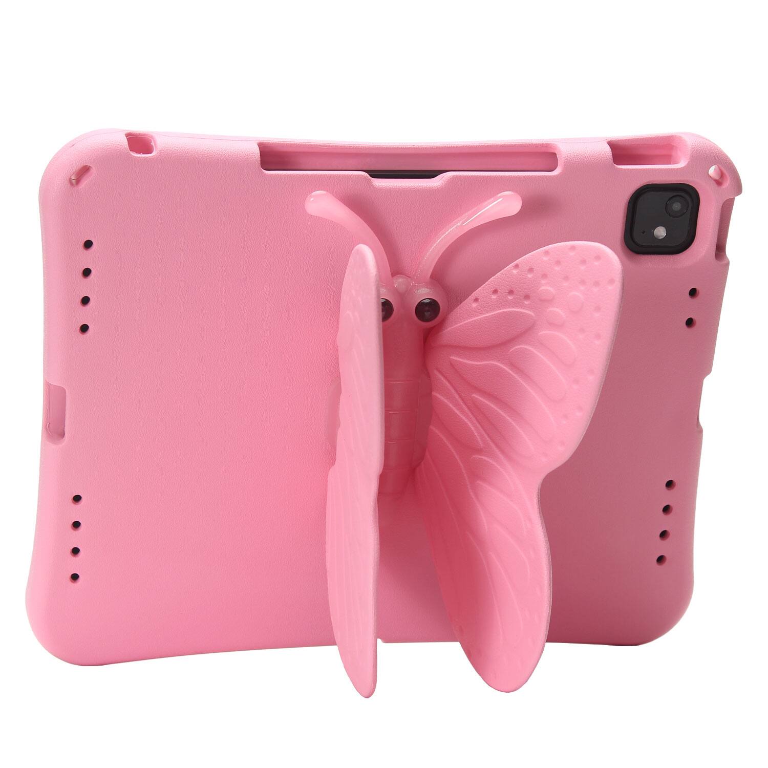 Alt View 4. Dteck - Kids Butterfly Case for Apple iPad Air (M4) 13" 2026-24 & iPad Pro 13/12.9",Rugged 3D Cartoon EVA Shockproof Stand Cover - Pink.