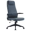 Front. LeisureMod - Nexa Ergonomic Office Chair High-Back Leather Computer Chair Adjustable Height Swivel and Tilt Desk Chair - Blue Leather.