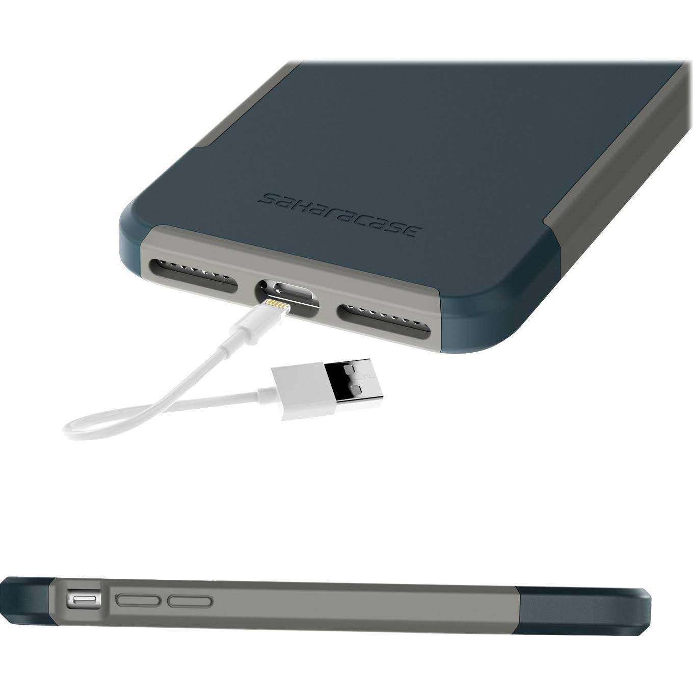 Alt View Zoom 16. SaharaCase - Inspire Series Case for Apple iPhone 7, 8, SE (3rd Generation 2022) - Blue/Gray.