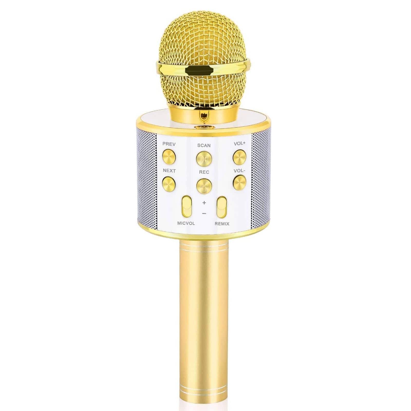 Empire DigiLabs - Gifts For Karaoke Microphone Year Old Toys Birthday Girl - Gold