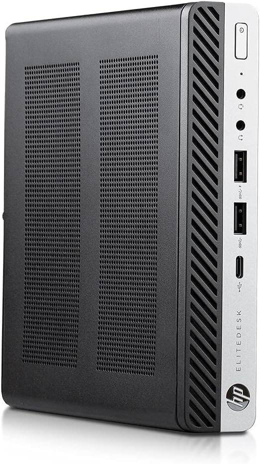 Alt View 1. HP - HP EliteDesk 800 G5 Mini PC Desktop, Intel Core i5-9500T, 32GB DDR4 RAM, 512GB SSD, Keyboard & Mouse, WiFi, Win11 Pro - Black.