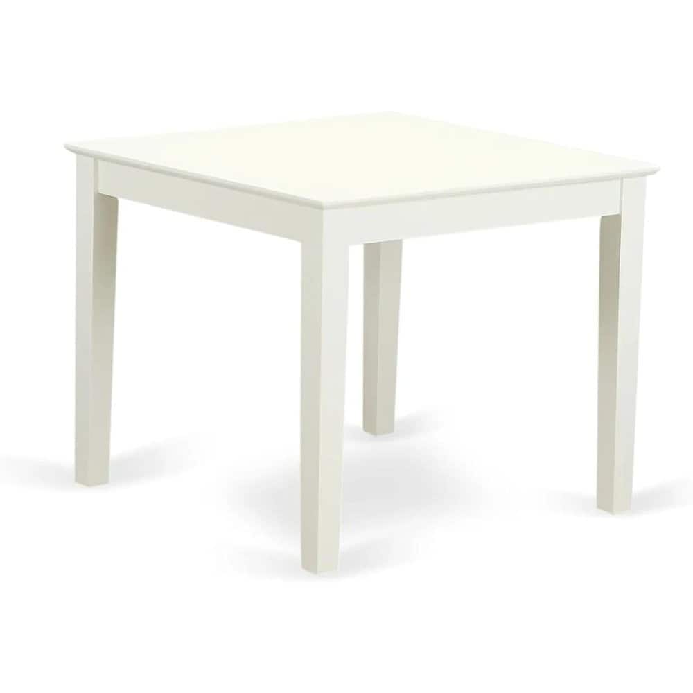 FurniFact - Square Dining Table - Linen White