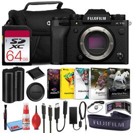 Fujifilm - X-T5 Mirrorless Camera (Body Only) (Black) Sony 64GB Card Bundle