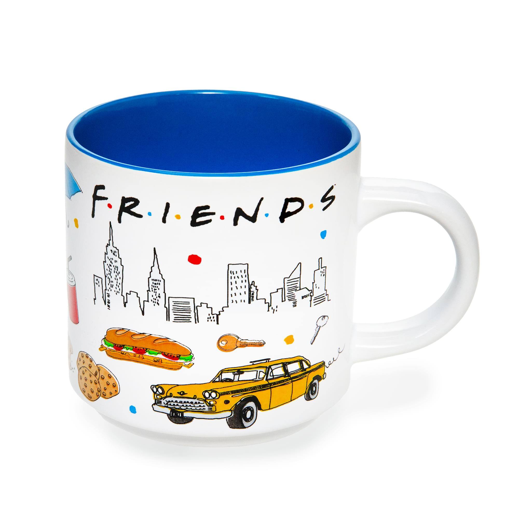 Alt View 10. Silver Buffalo - Friends Icons Ceramic Mug | Holds 13 Ounces - Blue.