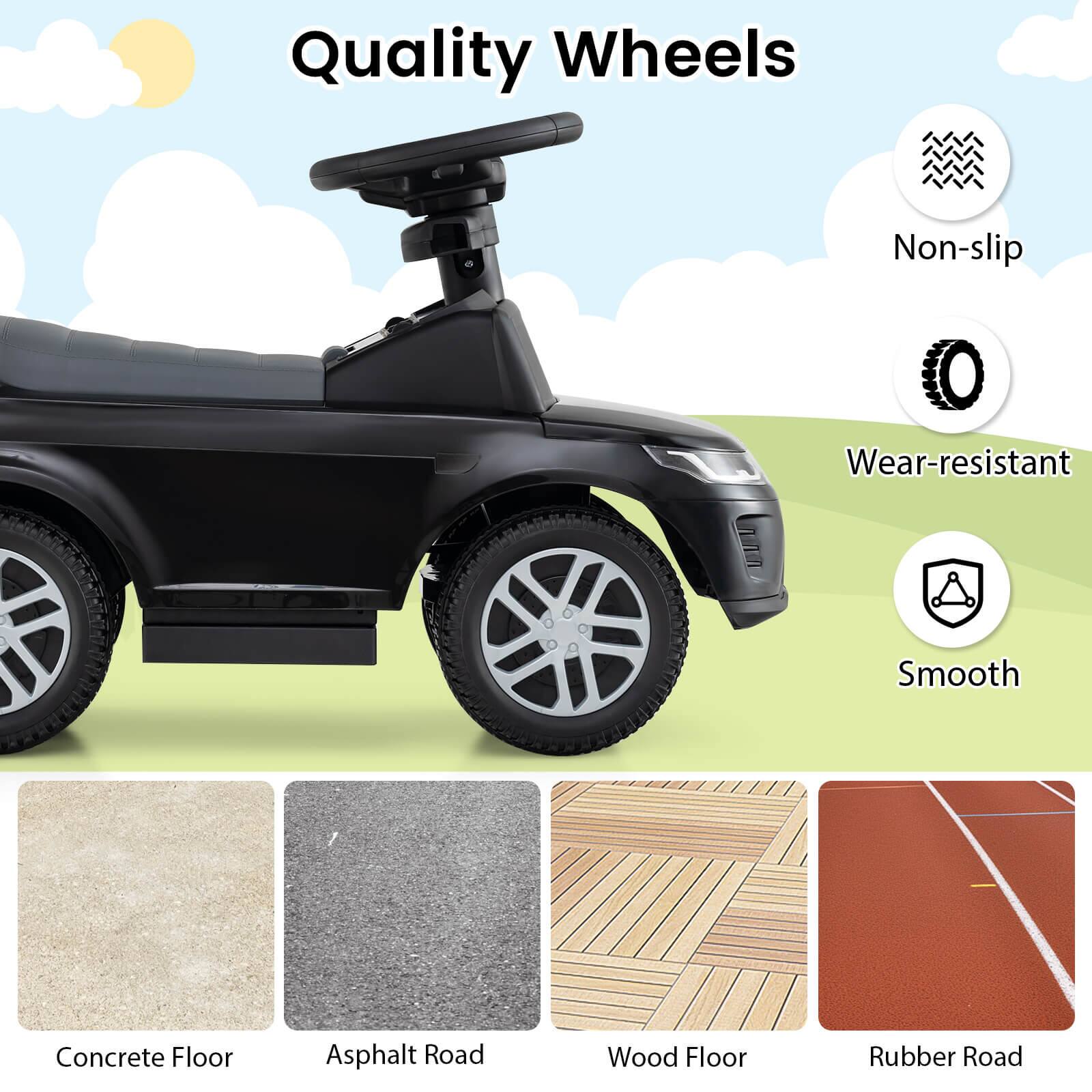 Quality Wheels

Non-slip  
Wear-resistant  
Smooth  

Concrete Floor  
Asphalt Road  
Wood Floor  
Rubber Road