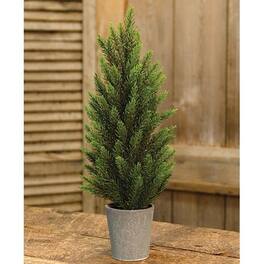 BreeBe - *Tahoe Pine Tree w/Gray Pot 17" - Green, Grey