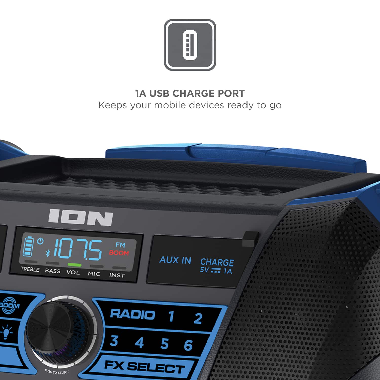 ION Audio Explorer XL Bluetooth Speaker, All Weather, Microphone