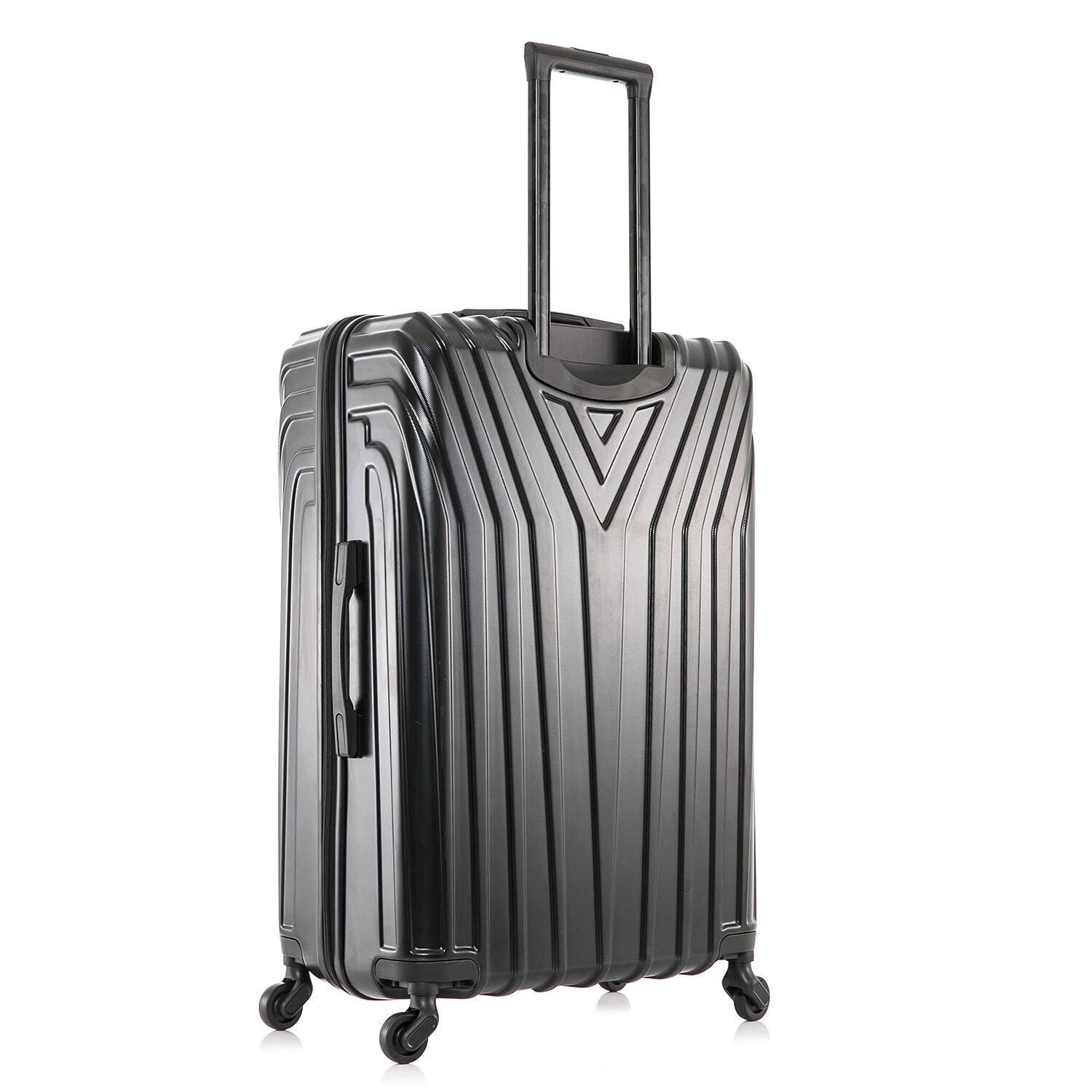 Alt View 1. InUSA - Vasty Lightweight Hardside Spinner 3 Piece Luggage Set  20"/24"/28" - BLACK.