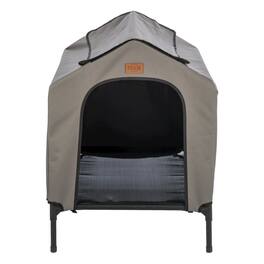 TRIXIE - 2-in-1 Elevated Portable Dog House or Dog Cot & Tent - Gray