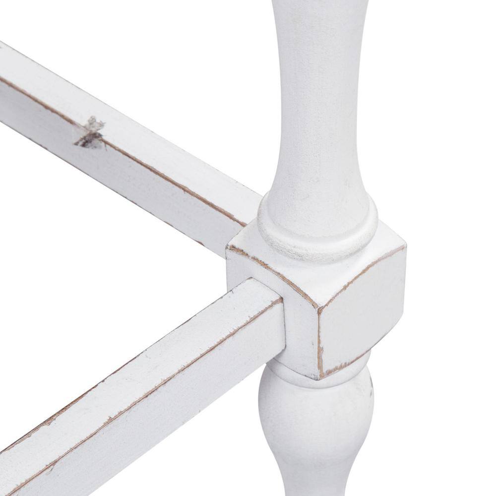 Alt View 4. Liberty Furniture Industries - Magnolia Manor Ladder Back Counter Chair (RTA) in Antique White - White.