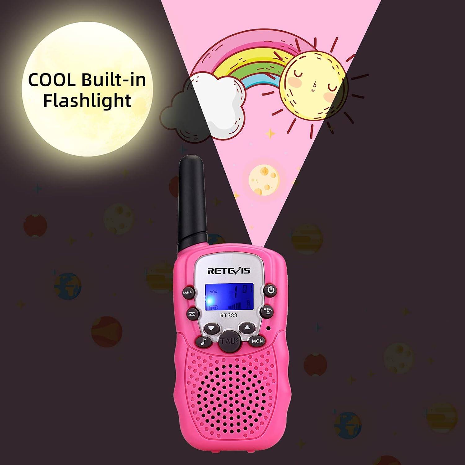 COOL Built-in Flashlight  
RETEVIS A V I Z RT388 RT  
TALK MON