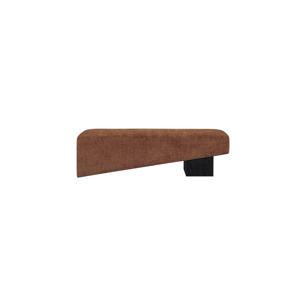 Alt View 2. Meridian Furniture - Alora Cognac Fabric Bench - Brown.