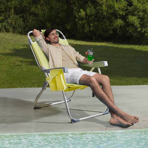 Alt View 9. Winado - 1PC Backpack Beach Camping Chair Folding Heavy Duty, Aluminum Comfortable Adjustable Back with Cup Holder for Outdoor - Yellow.