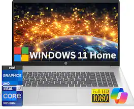 HP - Upgraded - 17.3'' Full HD laptop-Intel Core i7 1355U,32GB, 2TB SSD ,Numeric Pad, Windows 11 Home - Silver