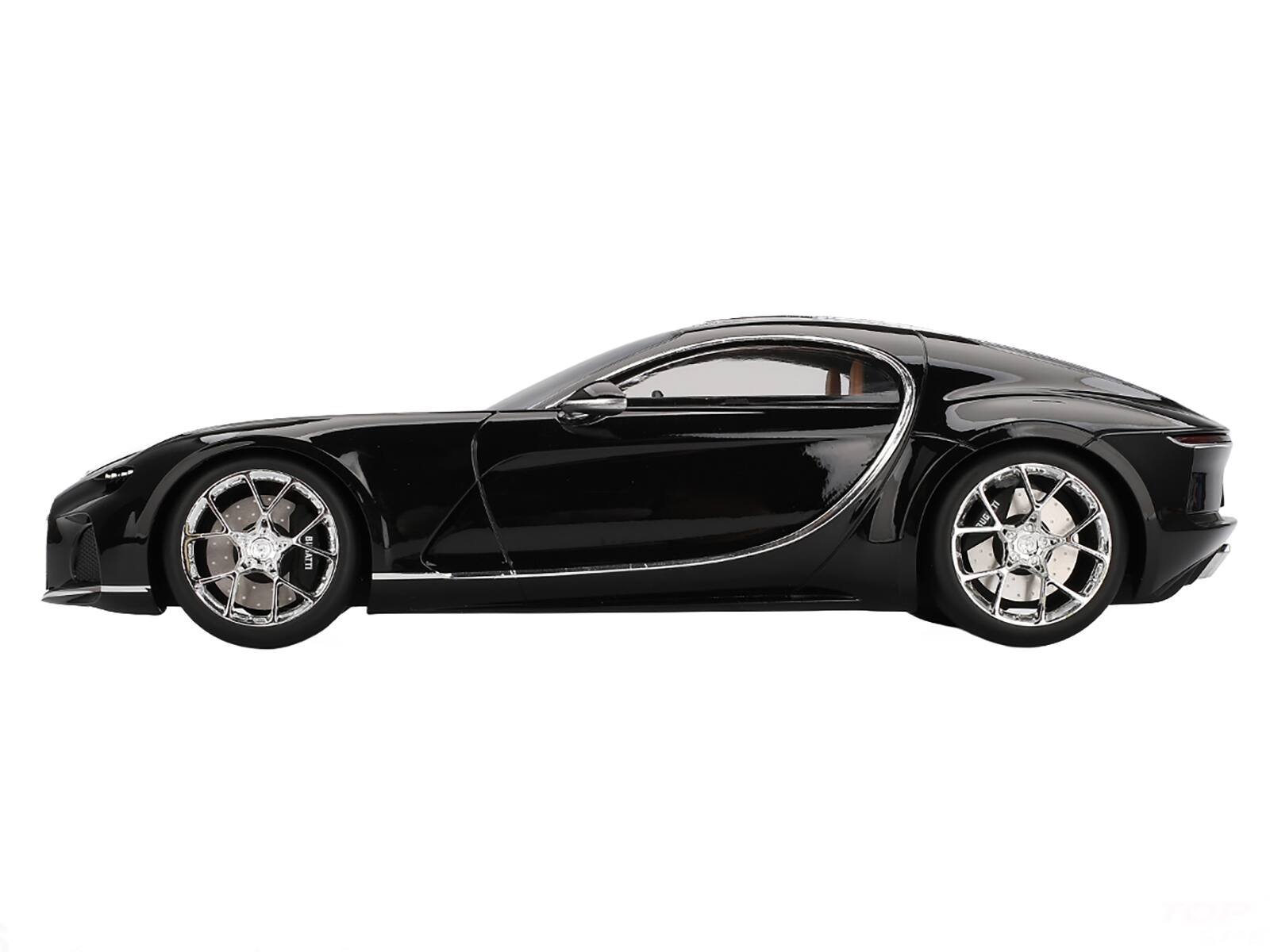 Left. Top Speed - Bugatti Atlantic Concept Nocturne Black 1/18 Model Car by Top Speed - Black.